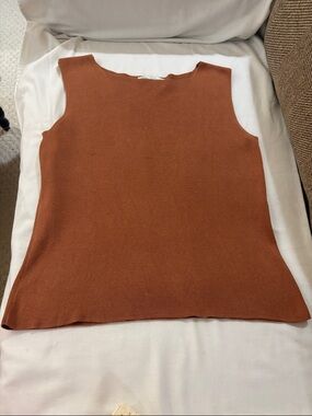 Coldwater Creek Rust Tank Knit Top. 70% Silk, 30% Cotton. Very comfortable.